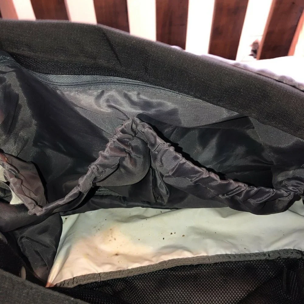 COLUMBIA Black Messenger Diaper Baby Bag with Shoulder Strap